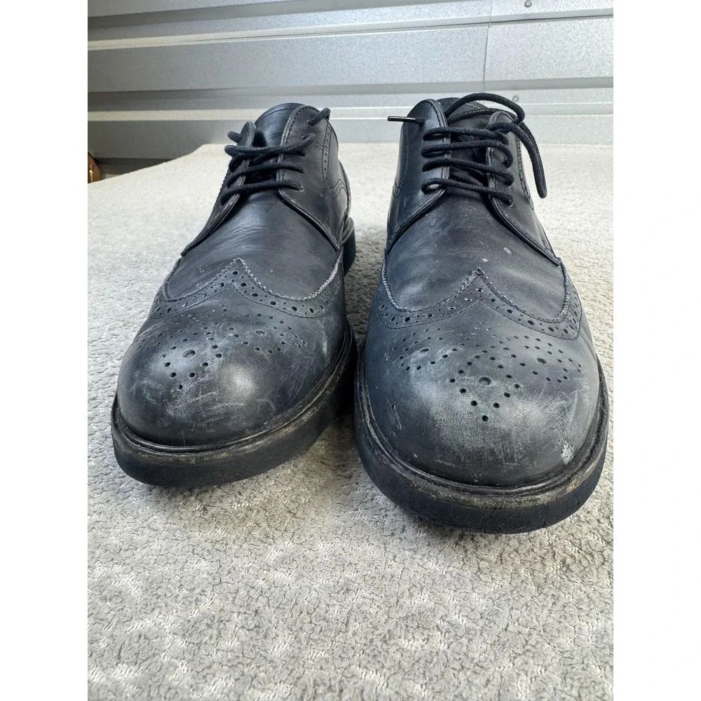 Tod's Shoes Mens Size 11 Blue Leather Wingtip Brogue Oxford‎ Dress Italy EU45
